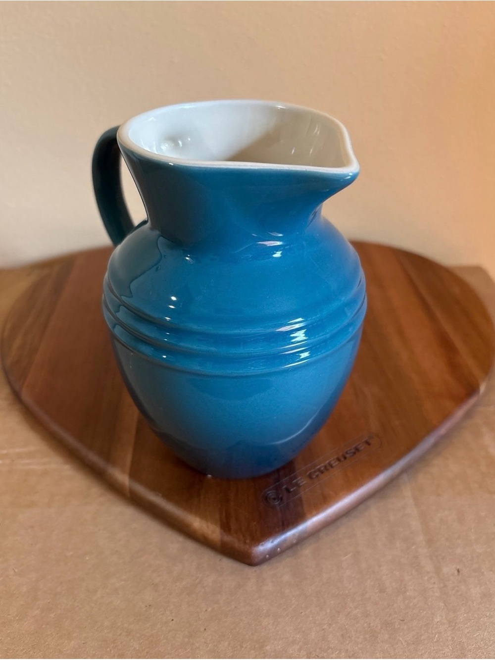 Le Creuset Small Breakfast Pitcher in Deep Teal - Picture 4 of 5